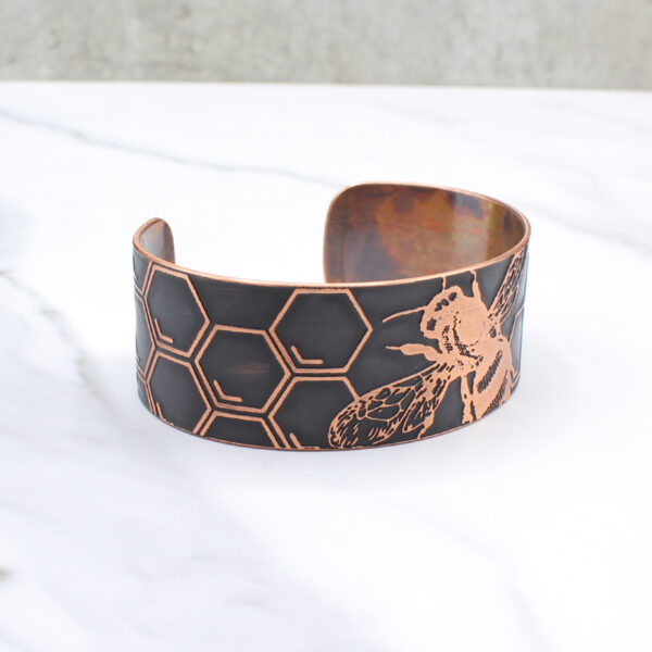 Bee in Hive Copper Cuff