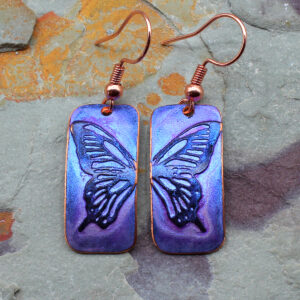 Butterfly Wing Copper Earrings