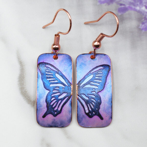 Butterfly Wing Copper Earrings