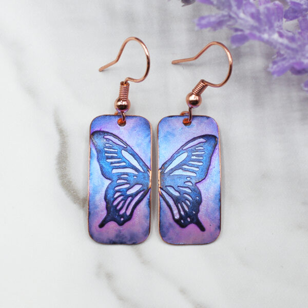 Butterfly Wing Copper Earrings