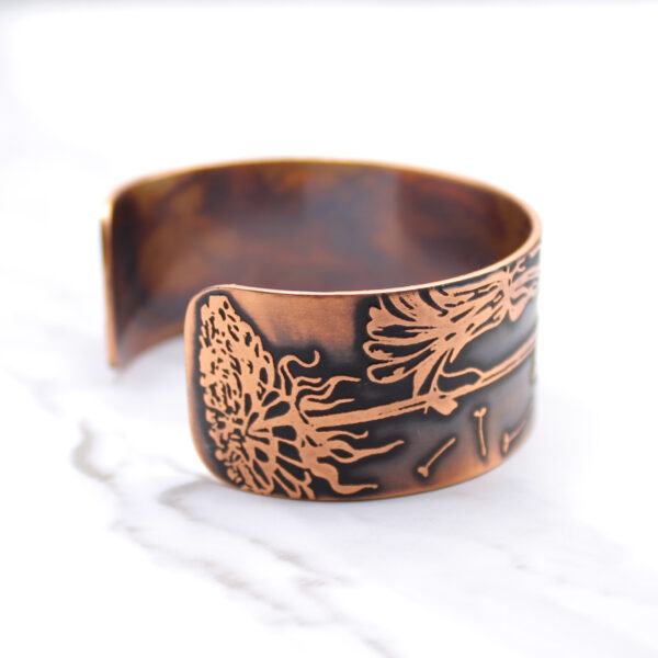 Dandelion Copper Cuff Bracelet