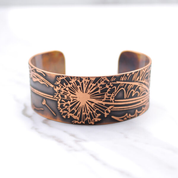 Dandelion Copper Cuff Bracelet