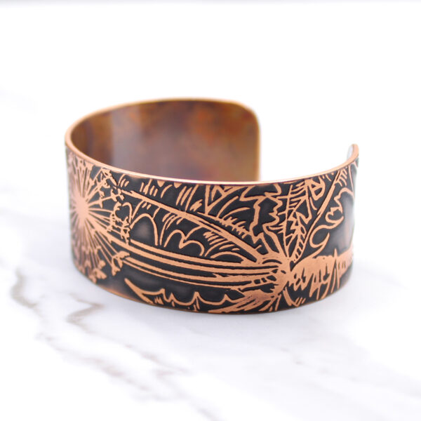 Dandelion Copper Cuff Bracelet