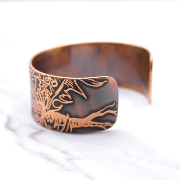 Dandelion Copper Cuff Bracelet