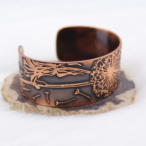 Copper Dandelion Bracelet