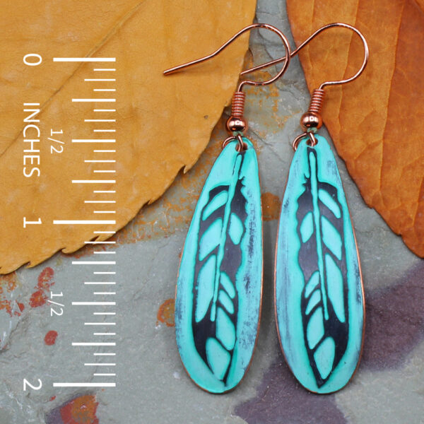 Feather Copper Earrings