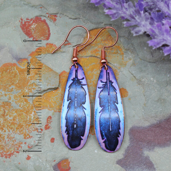 Feather Copper Earrings