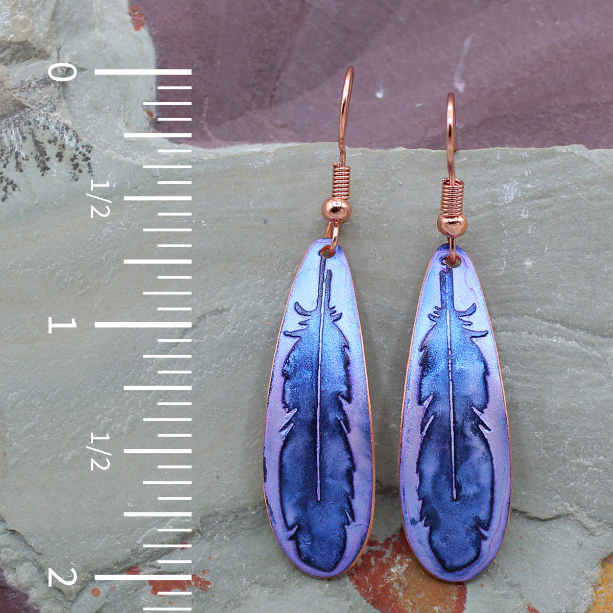 Handmade deals feather earrings