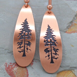 Oblong Pine Tree Earrings