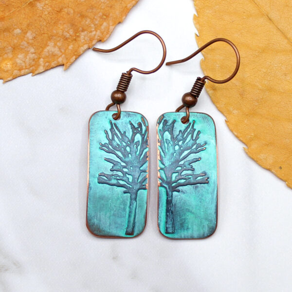 Tree Copper Earrings