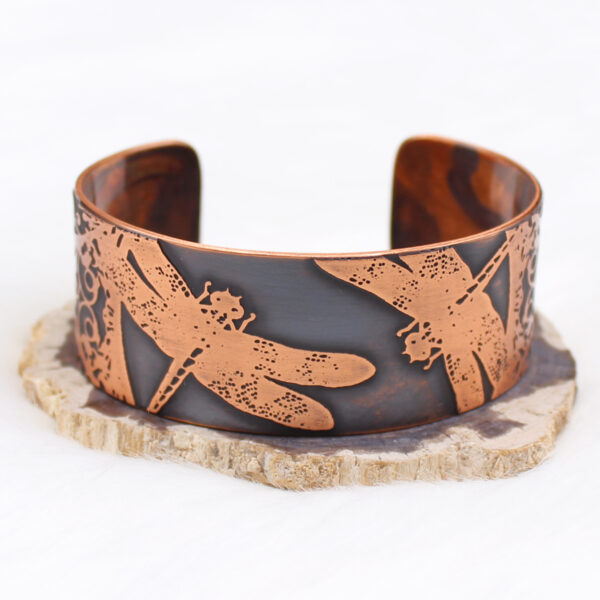 Copper Dragonfly Bracelet Handmade