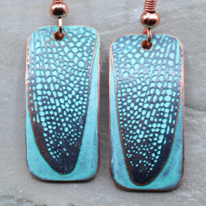 Copper Dragonfly Wing Earrings