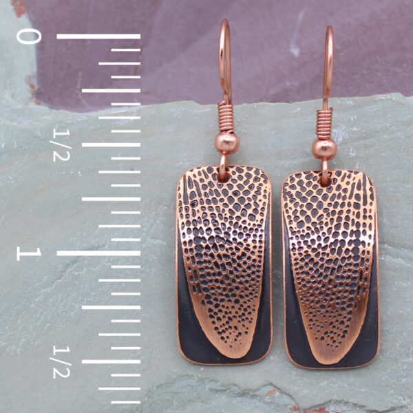 copper dragonfly wing earrings