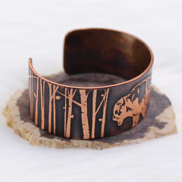 Bison Cuff Copper Bracelet