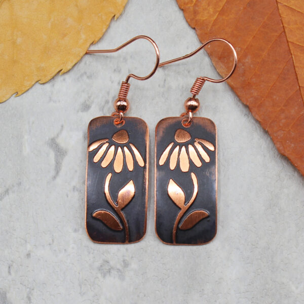 Daisy Copper Earrings