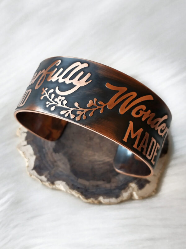 Fearfully and Wonderfully Made Handmade Copper Bracelet