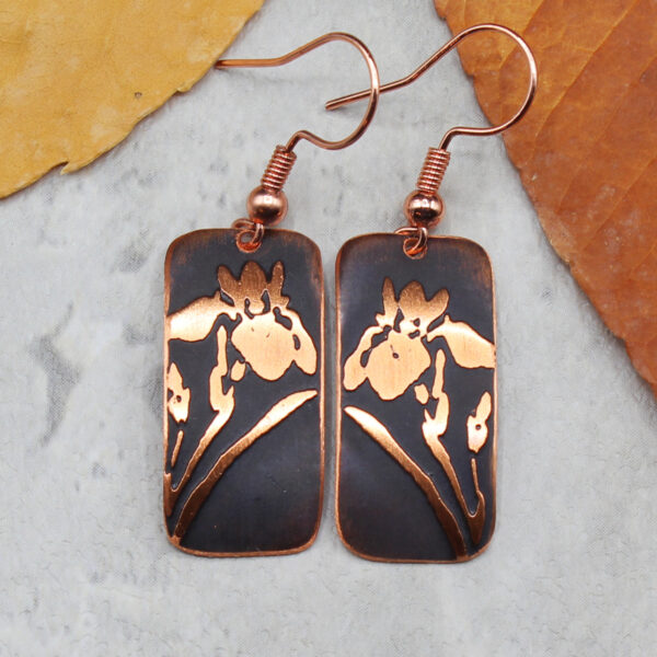 Iris Copper Earrings