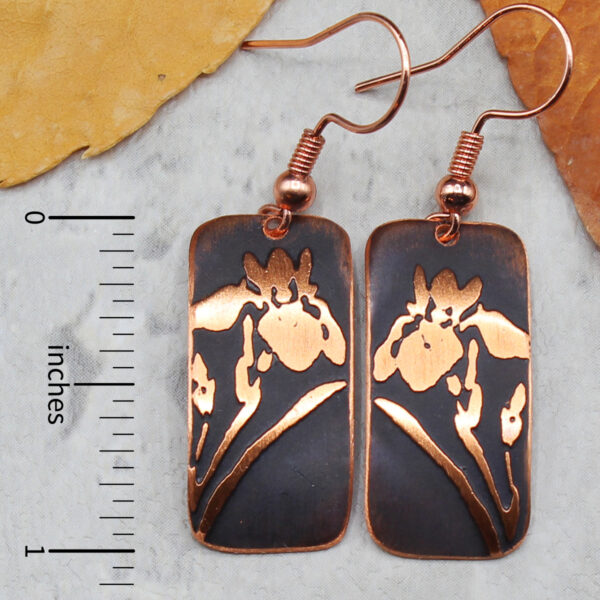 Iris Copper Earrings