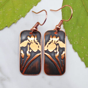 Iris Copper Earrings