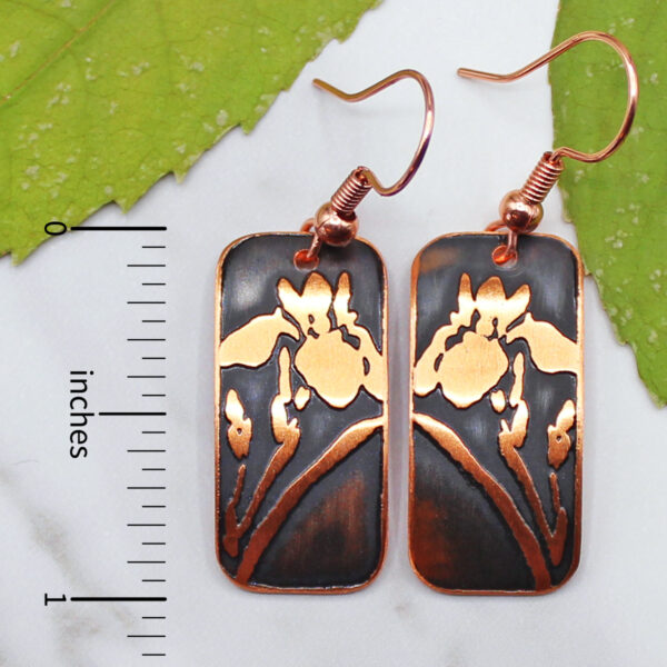 Iris Copper Earrings