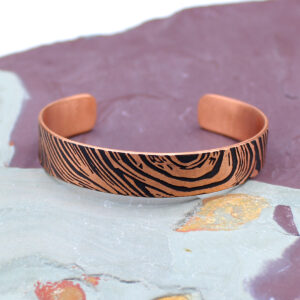 Damascus Pattern Handmade Copper Bracelet