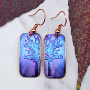 Copper Tree Earrings