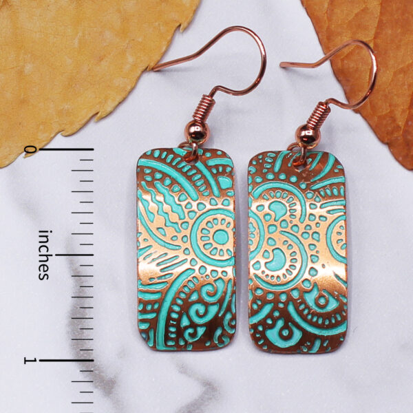 Abstract Copper Earrings