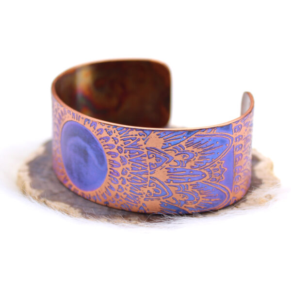 Purple Kaleidoscope Copper Cuff