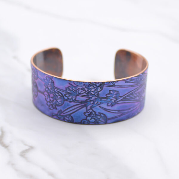 Lavender Plant Copper Bracelet