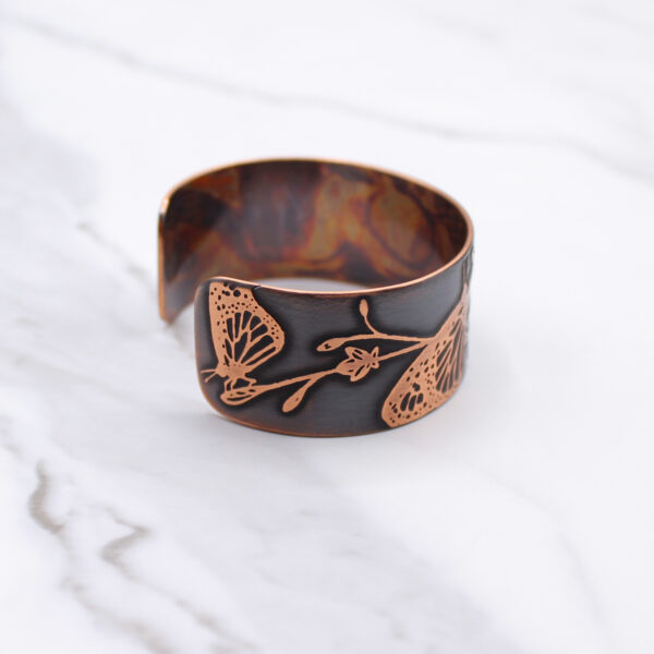 Butterfly Floral Copper Bracelet