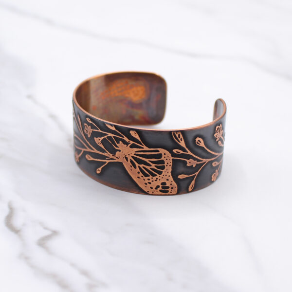 Butterfly Floral Copper Bracelet