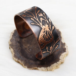Butterfly Floral Handmade Copper Bracelet