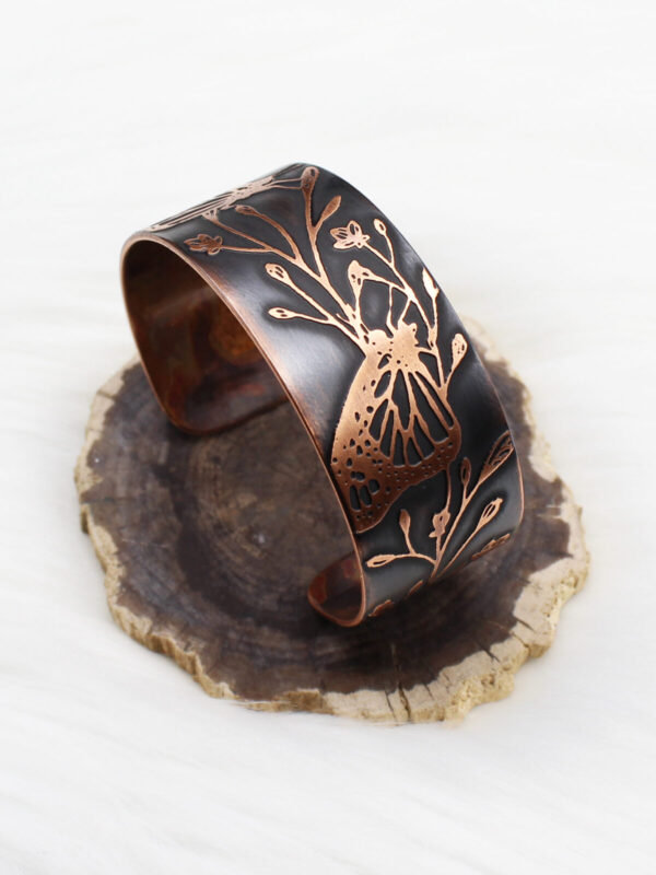 Butterfly Floral Handmade Copper Bracelet