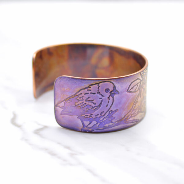 Bird and flowers bracelet