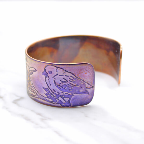 Bird and flowers bracelet