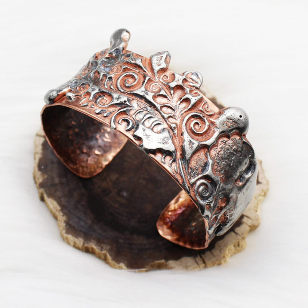 Handmade Silver and Copper Bracelet