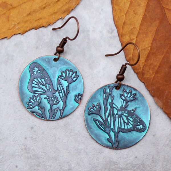 butterfly floral earrings