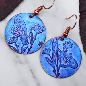 butterfly floral earrings