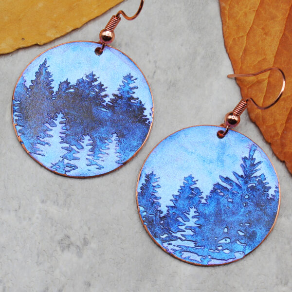 Forest for the Trees Copper Earrings