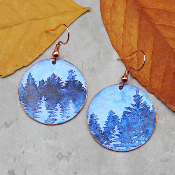 Forest for the Trees Copper Earrings