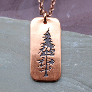 Copper Pine Tree Necklace