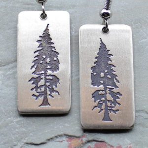 pine tree handmade earrings