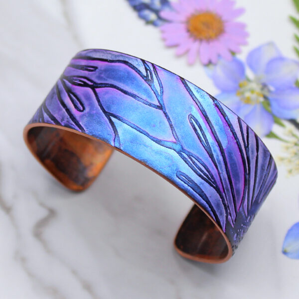 sunflower copper bracelet