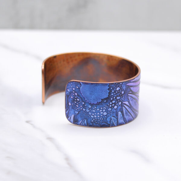 sunflower copper bracelet