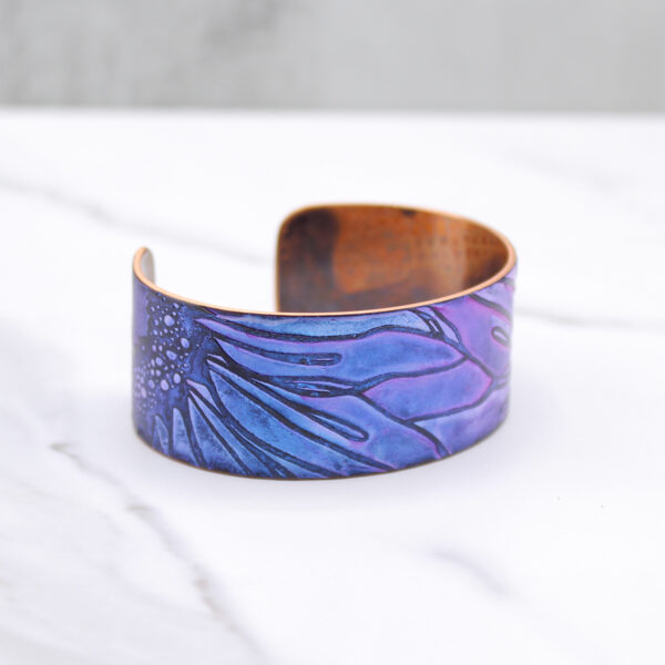 sunflower copper bracelet