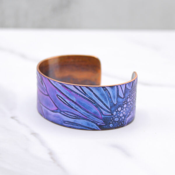 sunflower copper bracelet