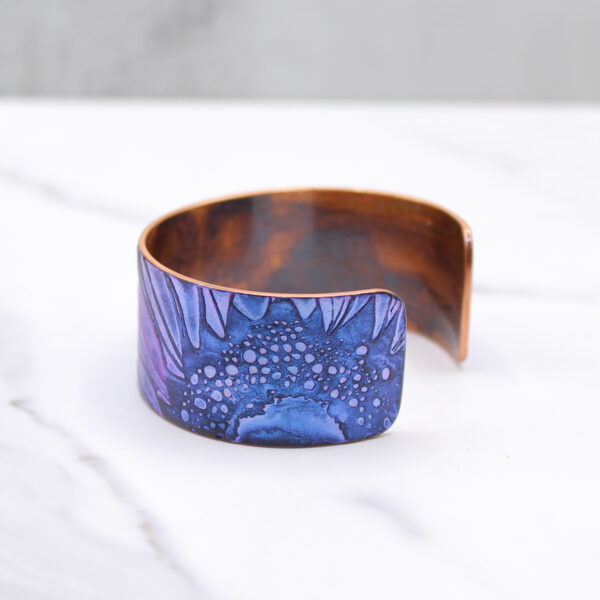 sunflower copper bracelet