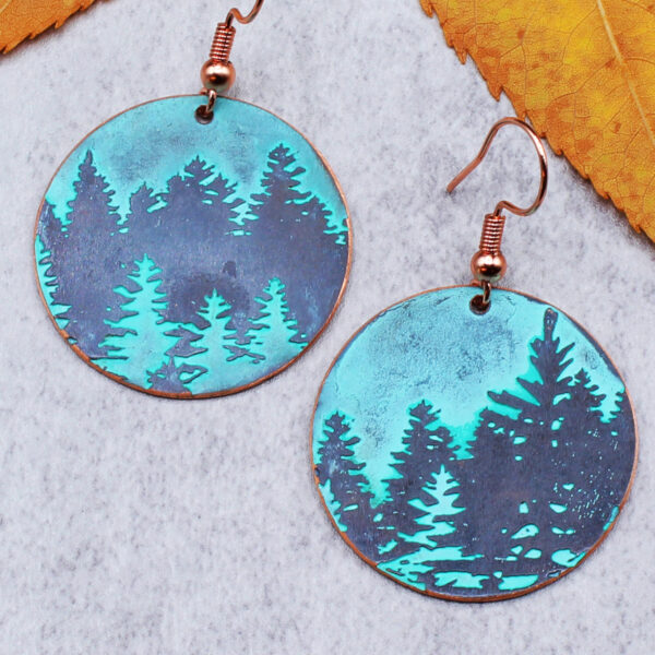 Forest for the Trees Copper Earrings