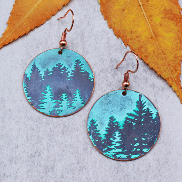 Forest for the Trees Copper Earrings