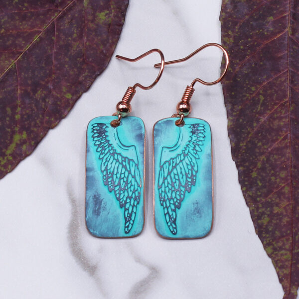 Angel Wings Copper Earrings